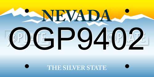 OGP9402 Nevada License Plate
