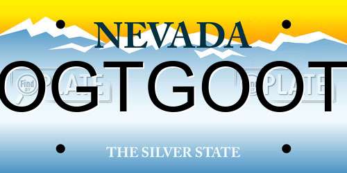 OGTGOOT Nevada License Plate