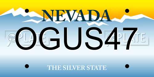 OGUS47 Nevada License Plate