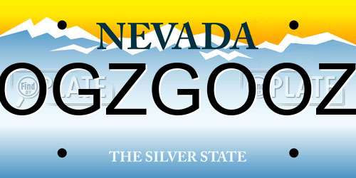OGZGOOZ Nevada License Plate