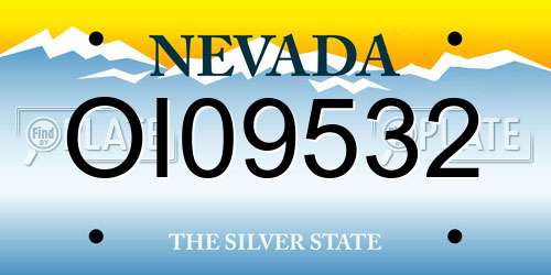 OI09532 Nevada License Plate