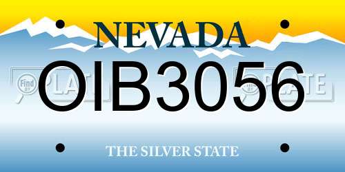 OIB3056 Nevada License Plate