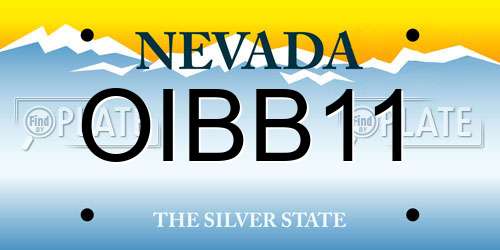 OIBB11 Nevada License Plate