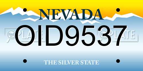 OID9537 Nevada License Plate