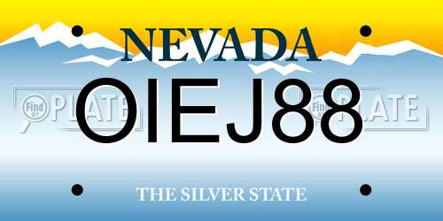 OIEJ88 Nevada License Plate