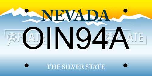 OIN94A Nevada License Plate