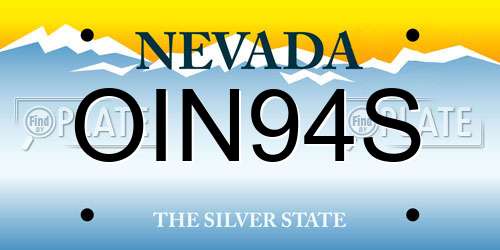 OIN94S Nevada License Plate