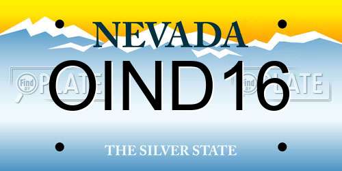 OIND16 Nevada License Plate