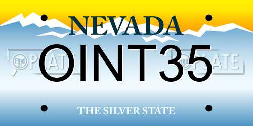 OINT35 Nevada License Plate