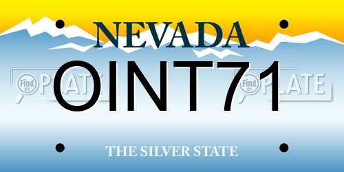 OINT71 Nevada License Plate