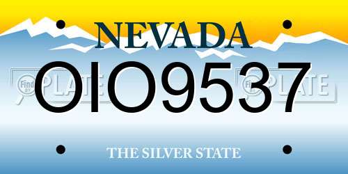OIO9537 Nevada License Plate