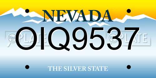 OIQ9537 Nevada License Plate