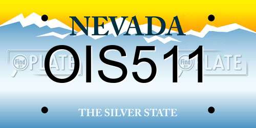 OIS511 Nevada License Plate