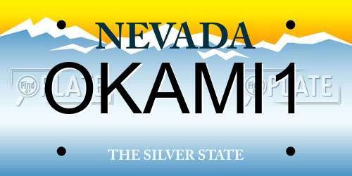 OKAMI1 Nevada License Plate