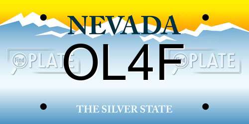 OL4F Nevada License Plate