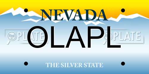 OLAPL Nevada License Plate