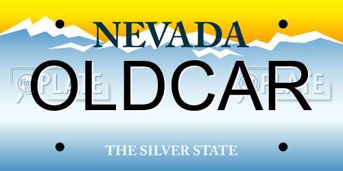 OLDCAR Nevada License Plate