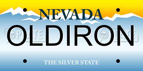 OLDIRON Nevada License Plate