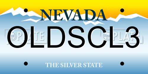 OLDSCL3 Nevada License Plate