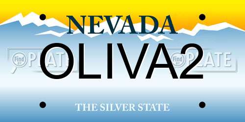 OLIVA2 Nevada License Plate