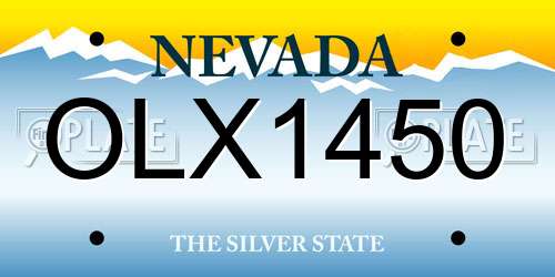 OLX1450 Nevada License Plate