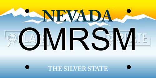 OMRSM Nevada License Plate