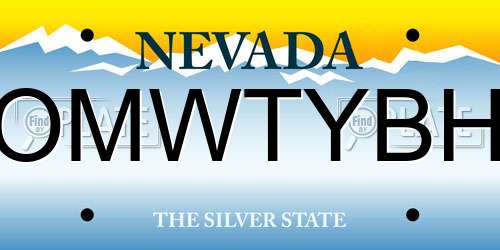 OMWTYBH Nevada License Plate