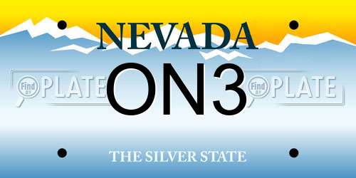 ON3 Nevada License Plate