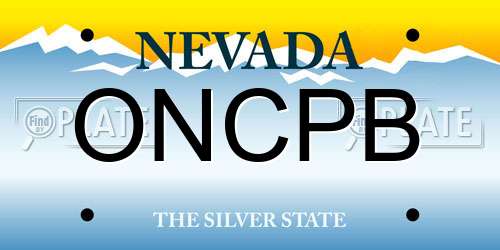 ONCPB Nevada License Plate