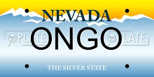 ONGO Nevada License Plate