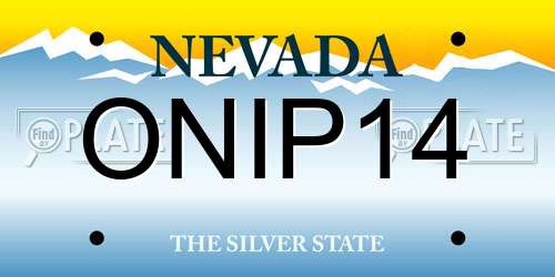 ONIP14 Nevada License Plate