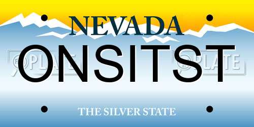 ONSITST Nevada License Plate