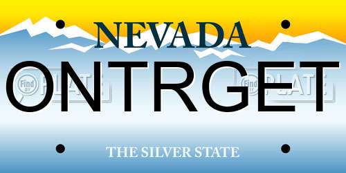 ONTRGET Nevada License Plate