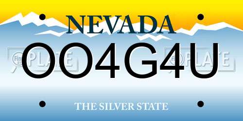 OO4G4U Nevada License Plate