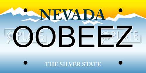 OOBEEZ Nevada License Plate