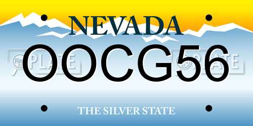 OOCG56 Nevada License Plate