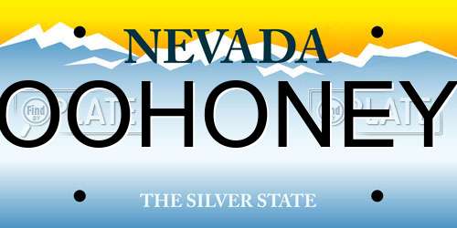 OOHONEY Nevada License Plate