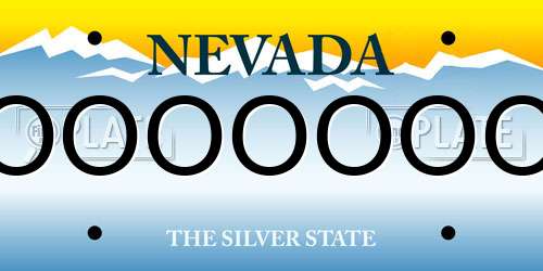 OOOOOOO Nevada License Plate