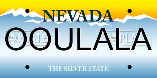 OOULALA Nevada License Plate
