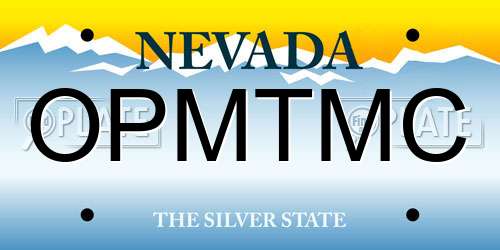 OPMTMC Nevada License Plate