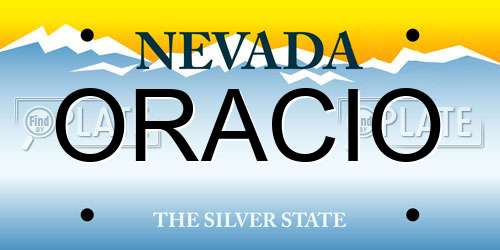 ORACIO Nevada License Plate