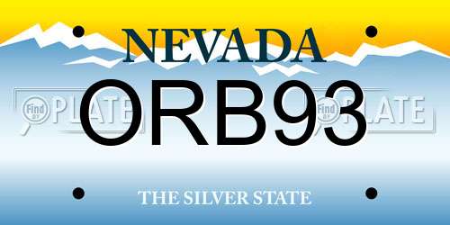 ORB93 Nevada License Plate
