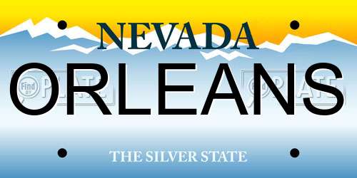 ORLEANS Nevada License Plate