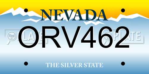 ORV462 Nevada License Plate