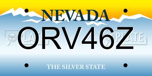 ORV46Z Nevada License Plate