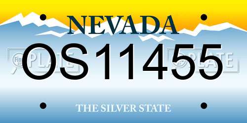 OS11455 Nevada License Plate