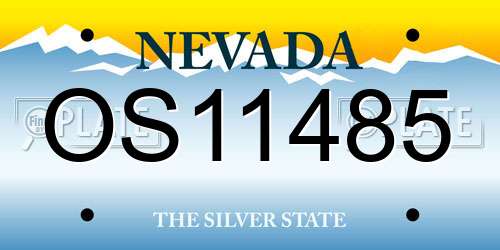 OS11485 Nevada License Plate