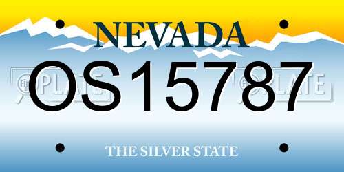 OS15787 Nevada License Plate