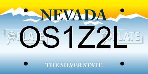 OS1Z2L Nevada License Plate