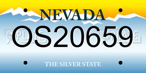 OS20659 Nevada License Plate